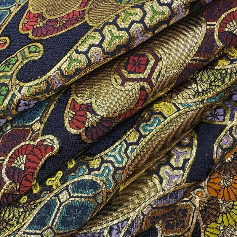 金襴織物 波割付文様（全2色）  柄の出方2色目