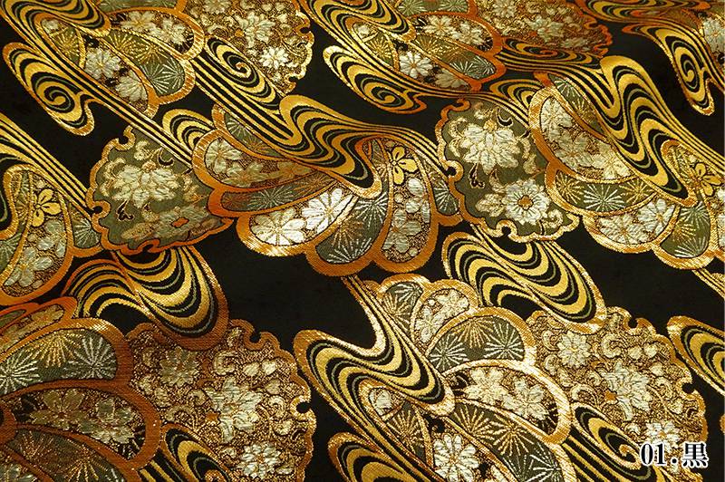 金襴織物 観世水雪輪花扇（全6色）