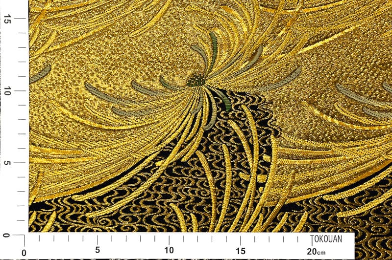 金襴織物 金糸乱菊