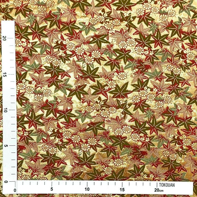金襴織物 紅葉文（赤） 定規