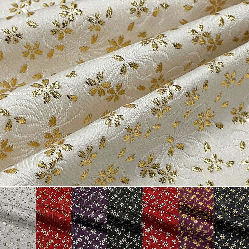 金襴織物 菊地文に小櫻