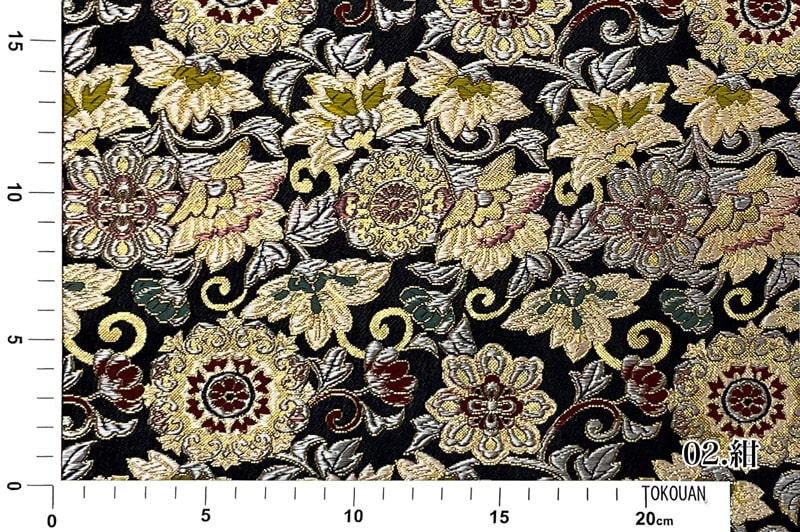 金襴織物 唐花華文