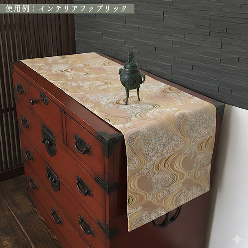 金襴織物 流水に桜 大（全5色）使用例