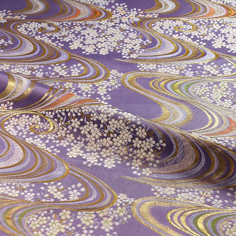 金襴織物 流水に桜 大（全5色）