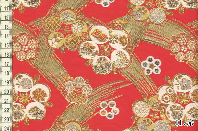 金襴生地通販 金地文に梅柄の生地販売なら都香庵