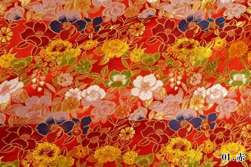 金襴織物 花椿