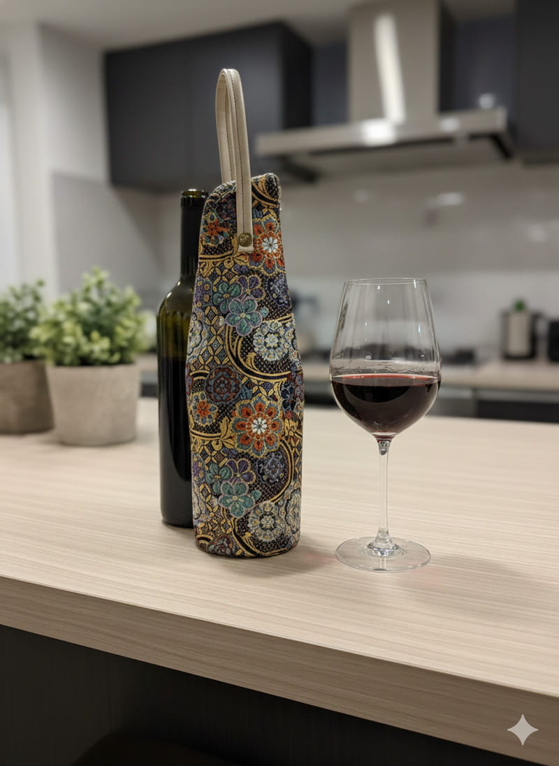 金襴織物 網目地華文(艶紺) 使用イメージ