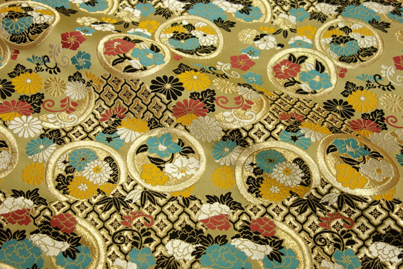 金襴織物 雅花丸紋