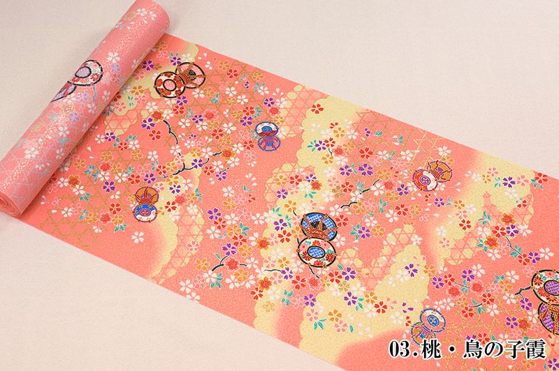 京・金彩友禅 籠目垣に鼓