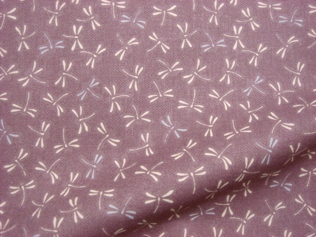 綿 小紋 トンボ（浅紫）