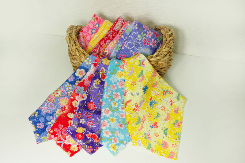 京友禅 金彩ちりめん はぎれ 10枚セット