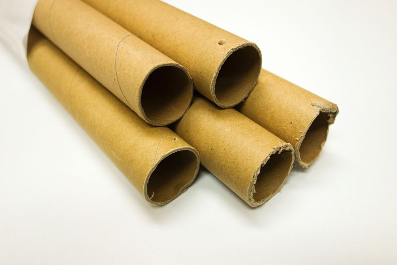 リサイクル紙管 長さ70cm×内径2.8～3.3cm 5本セット
