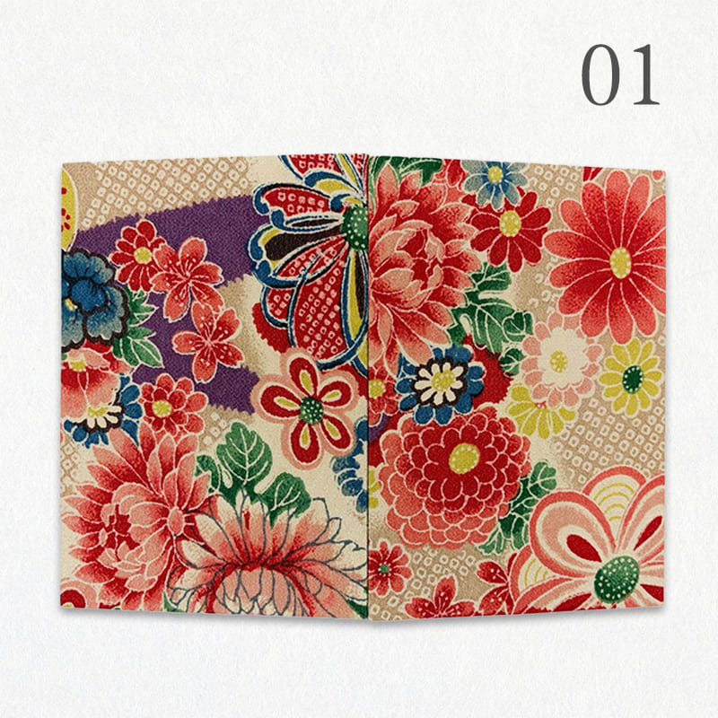 御朱印帳 一越ちりめん 小槌に束ねのし (赤)