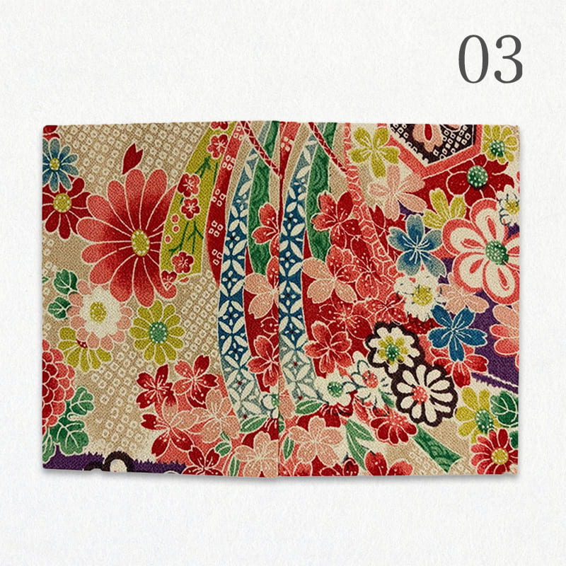 御朱印帳 一越ちりめん 小槌に束ねのし (赤)